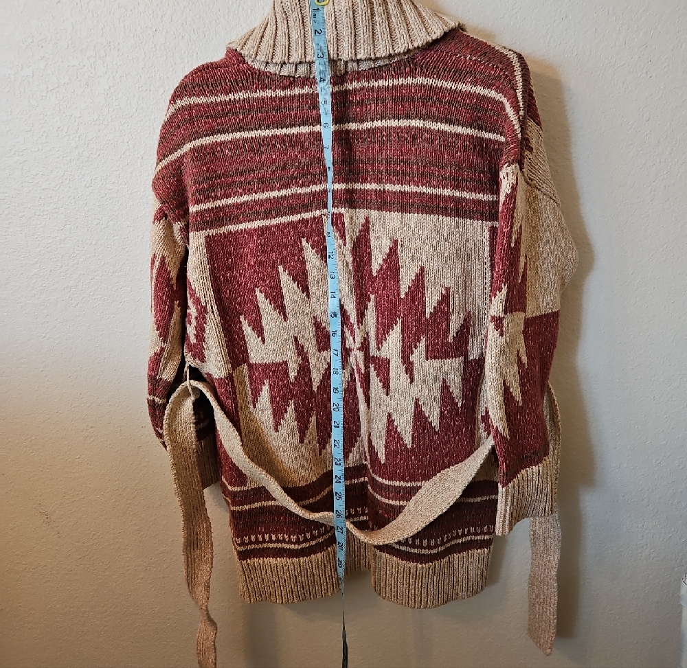 Lucky Brand Striped Knit Cardigan in Beige & Pink Tone - Picture 4 of 6